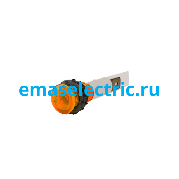 S102NS Сигнальная арматура 10мм, жёлтый цвет, лампа накаливания, с клеммами, 230В AC