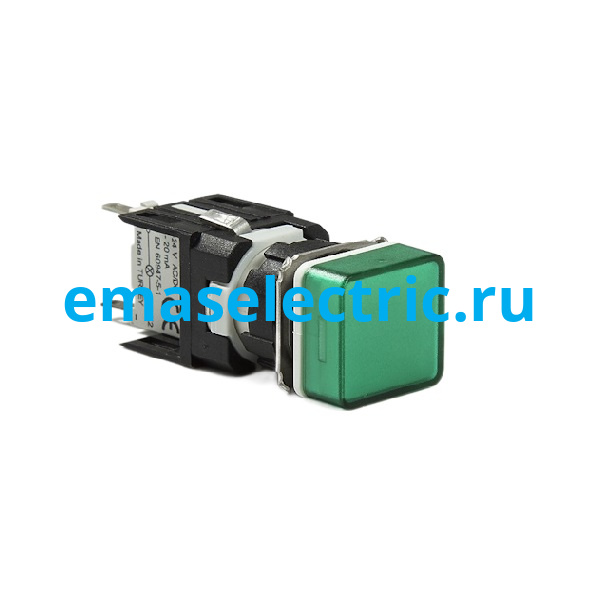 D090KXY Сигнальная арматура с блоком подсветки D9 (зелёный светодиод, 24В AC/DC), зелёный цвет, серия D, IP50