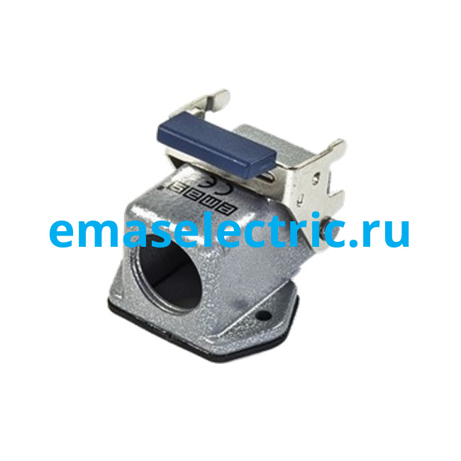 EBM05PE56 Угловой кожух с гнезом металлический, 5 полюсов, 10A, нижний + боковой ввод (PG 11), фиксаторы металл, IP65