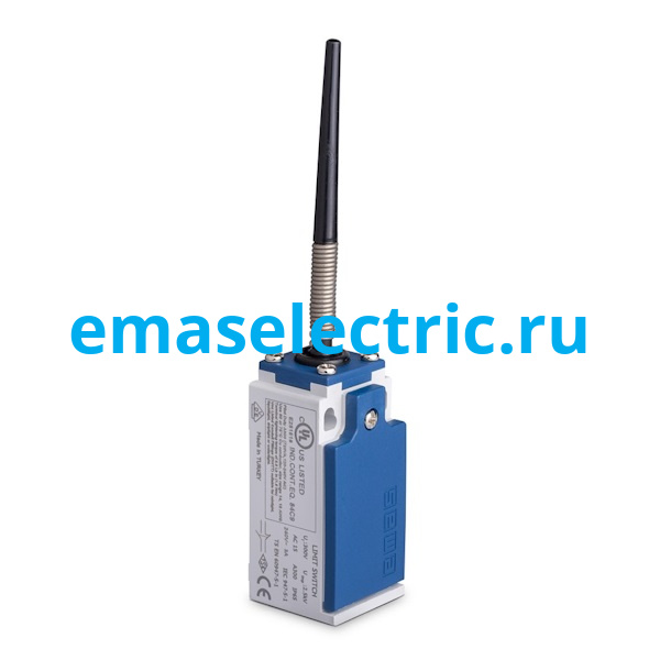 L5K27SOP101 Концевой выключатель, привод металлическая пружина и пластиковым наконечником-конусом (1НЗ+2НО, синхронное сраб.), серия L5, пластиковый корпус (240В AC, 3А), IP65
