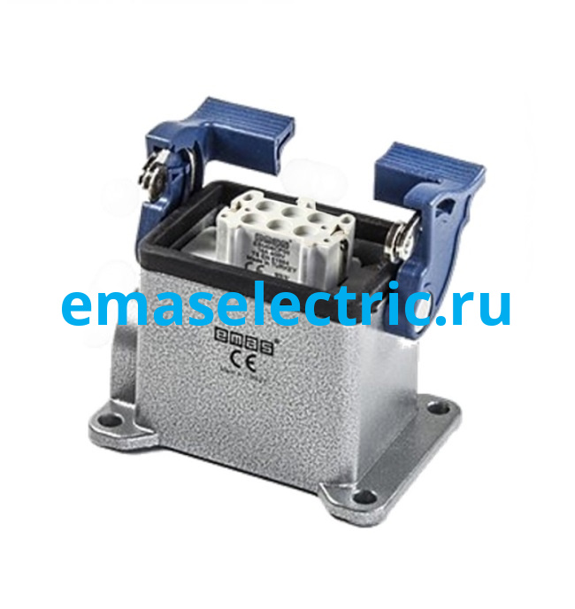 EBM06PD12 Кожух с гнездом металлический, 6 полюсов, 16A, боковой ввод (PG 16), IP65