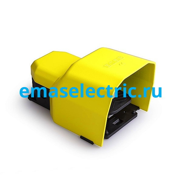 PDKS11GX10 Педаль одиночная, 2x(1НО+1НЗ), с защитным кожухом (алюминий) жёлтого цвета, (250В AC, 4А), IP65