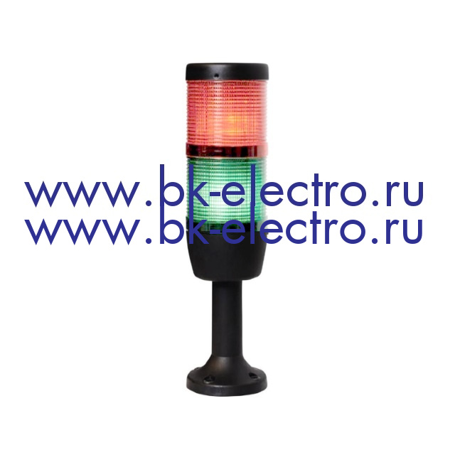 Cветовая колонна (без зуммера) Ø70 мм красная, зеленая LED (220V AC)