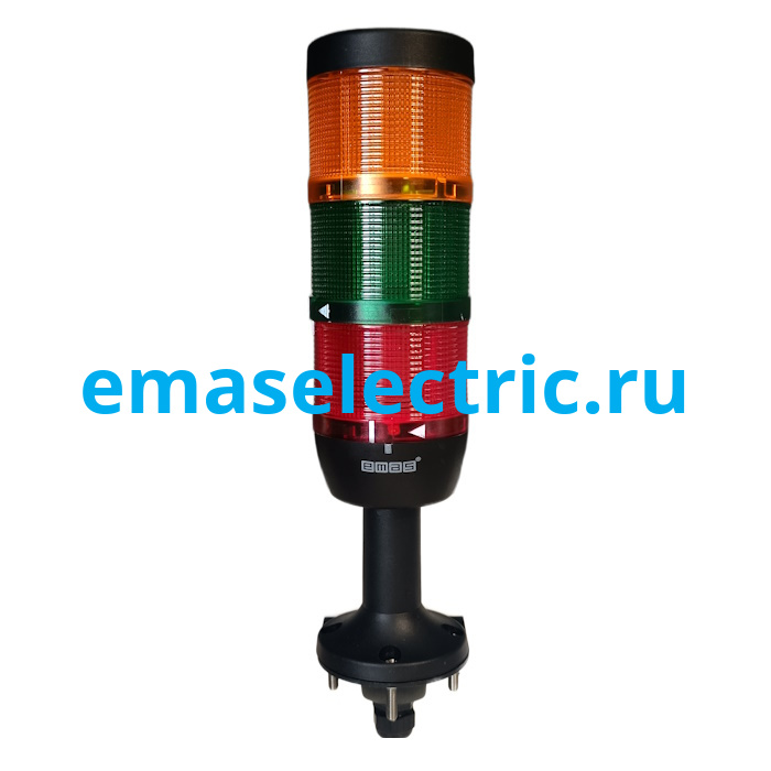 IK73L024XD51 Сигнальная колонна 70мм, одноцветная (красный, зеленый, желтый цвет), светодиод LED, настенное крепление, нижний кабельный ввод, пласт. патрубок 100мм с основанием, 24В AC/DC, IP40 IK73L024XD51 Сигнальная колонна 70мм, одноцветная (красный, зеленый, желтый цвет), светодиод LED, настенное крепление, нижний кабельный ввод, пласт. патрубок 100мм с основанием, 24В AC/DC, IP40