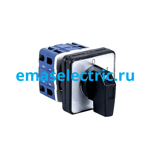 PSA010AK431S Переключатель двухпозиционный 10А (0-1) 60˚, 4 полюса, рамка 48х48мм, 400В AC, IP54