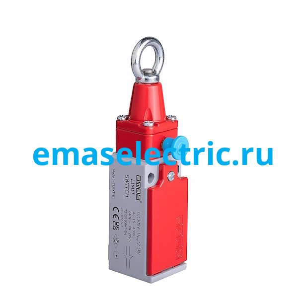 L51K13HUM112 Концевой выключатель, привод металлическое кольцо, со сборосом (1НЗ+1НО, мгновенное сраб.), серия L51, металлический корпус (240В AC, 3А), IP65