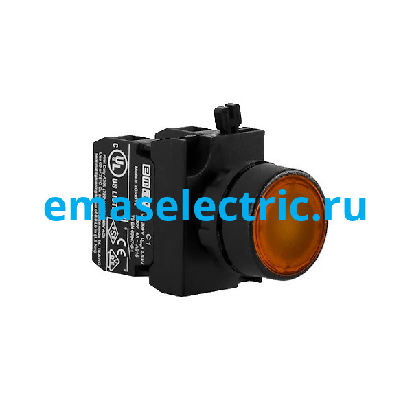 CP102DS Кнопка (1НО+1НЗ), жёлтый цвет, серия CP (250В AC, 4А), IP65