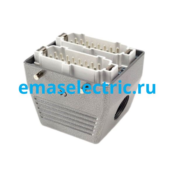 EBM32FU10 Кожух со штепселем металлический, 32 полюса, 16A, боковой ввод (PG 21), IP65