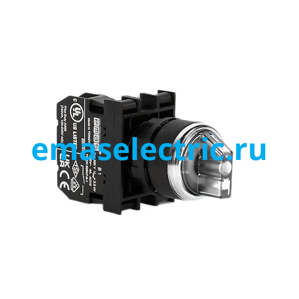 B100SL20B Переключатель Ø22мм. (0-I) 60° с фиксацией, белый (1НО)