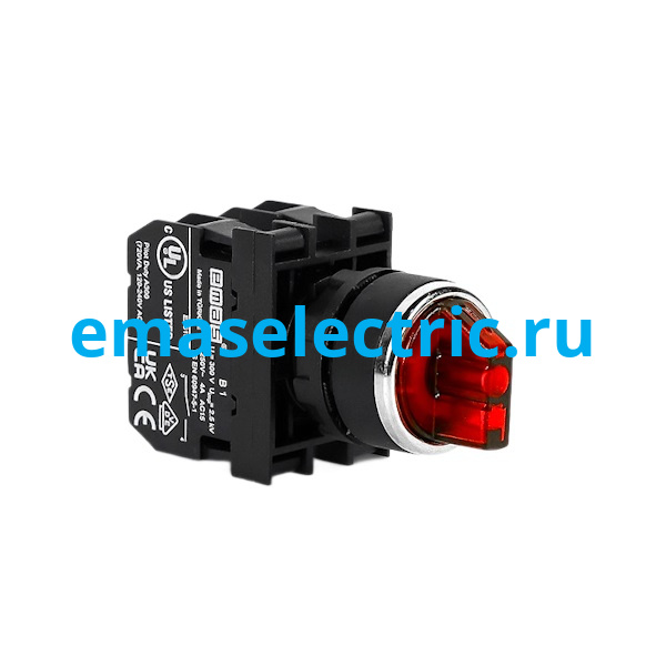 B102SL20K Переключатель Ø22мм. (0-I) 60° с фиксацией, красный (1НО+1НЗ)
