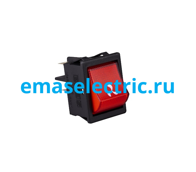 A14B1KF1 Тумблер клавишный 30*22мм. (вентилятор) красный с подсветкой (2НО)