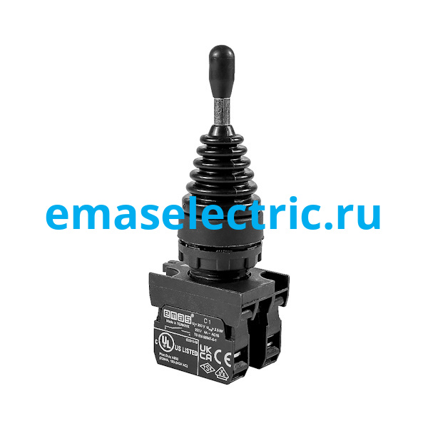 CP101DJ20 Кнопка джойстик 2х позиционный (1НО+1НО), с фиксацией, серия CP (250В AC, 4А), IP65