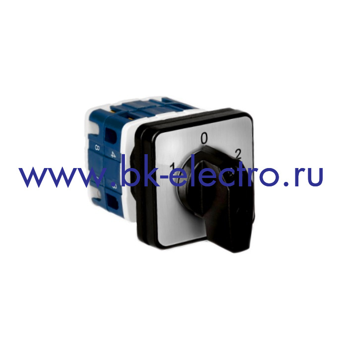 PSA010KD234S Переключатель полюсов реверсивный 10А, 2 полюса (1-0-2) 60° 48*48
