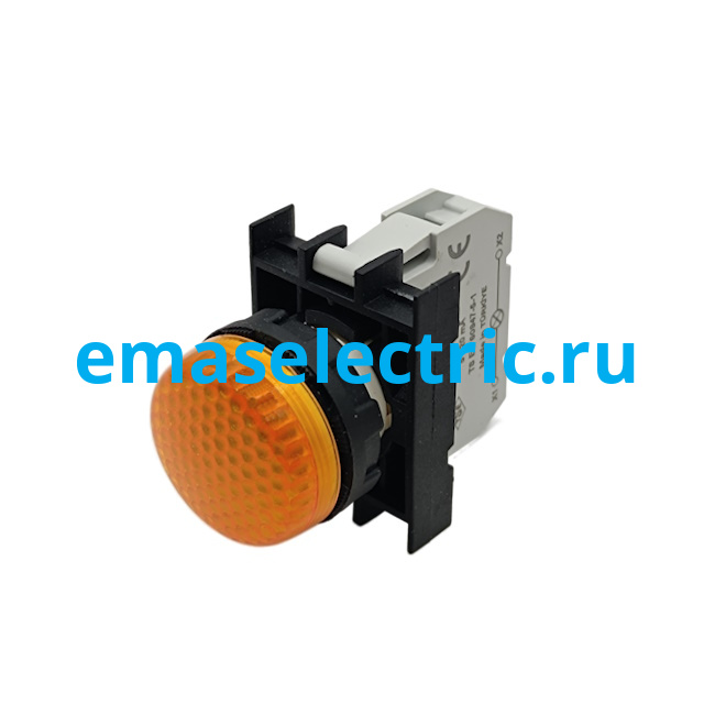 B0S0XS Сигнальная арматура с блоком подсветки BS (жёлтый светодиод, 100-230В AC), жёлтый цвет, серия B, IP50