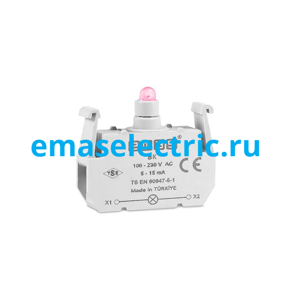 BK Блок подсветки светодиод, красный цвет, серия B, 100-230В AC 