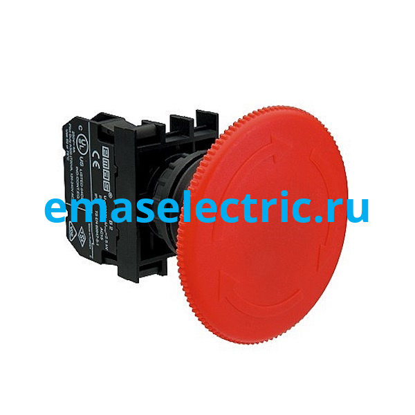 B200E60 Кнопка аварийная "Грибок" 60мм (1НЗ), возврат поворотом, серия B (250В AC, 4А), IP50