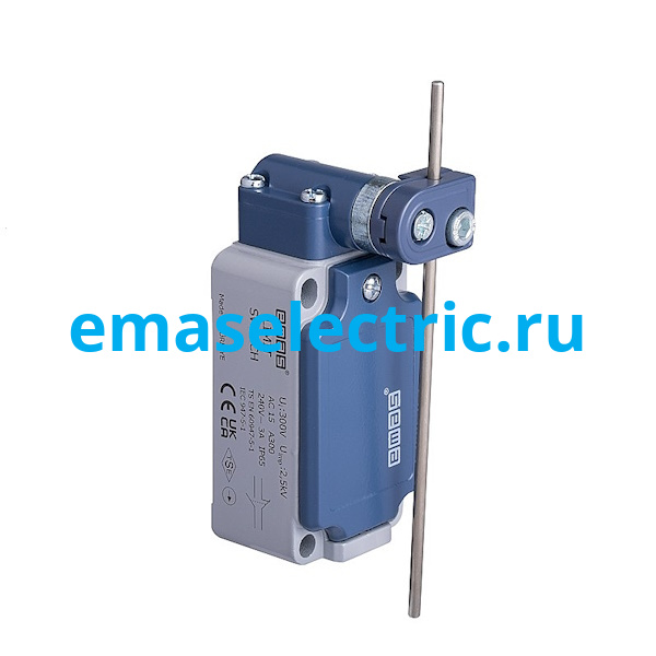 L52K13REM121 Концевой выключатель, привод металлический стержень (1НЗ+1НО, мгновенное сраб.), серия L52, металлический корпус (240В AC, 3А), IP65