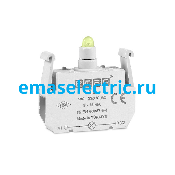 BS Блок подсветки светодиод, желтый цвет, серия B, 100-230В AC 