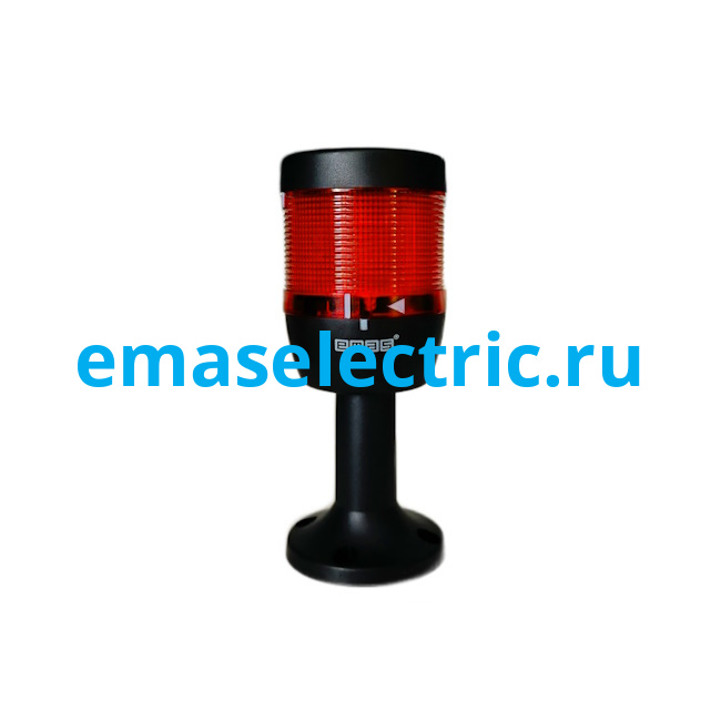 IK71L024XM01 Сигнальная колонна 70мм, одноцветная (красный цвет), светодиод LED, пласт. патрубок 100мм. с основанием, 24В AC/DC