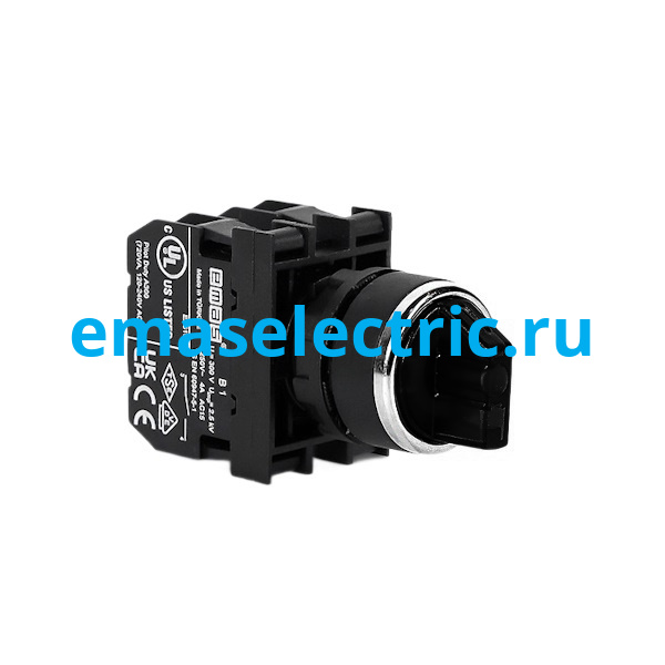 B102SL20H Переключатель Ø22мм. (0-I) 60° с фиксацией, черный (1НО+1НЗ)