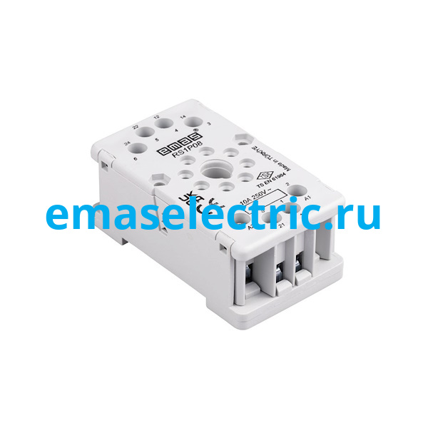 RS1P08G1 Колодка для реле на 8 выводов, серый цвет