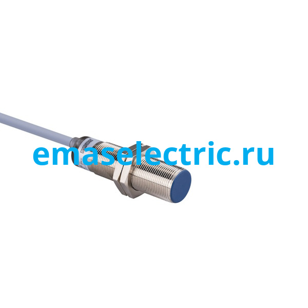 SIM18FM1NC2 Индуктивный датчик (NPN-НО), кабель 2м*3 (расс. сраб. 5мм, 800 Гц), скрытый мотаж, 10-30В DC, IP67