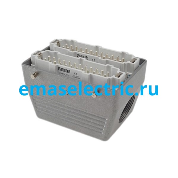 EBM48FU10 Кожух со штепселем металлический, 48 полюсов, 16A, боковой ввод (PG 29), IP65