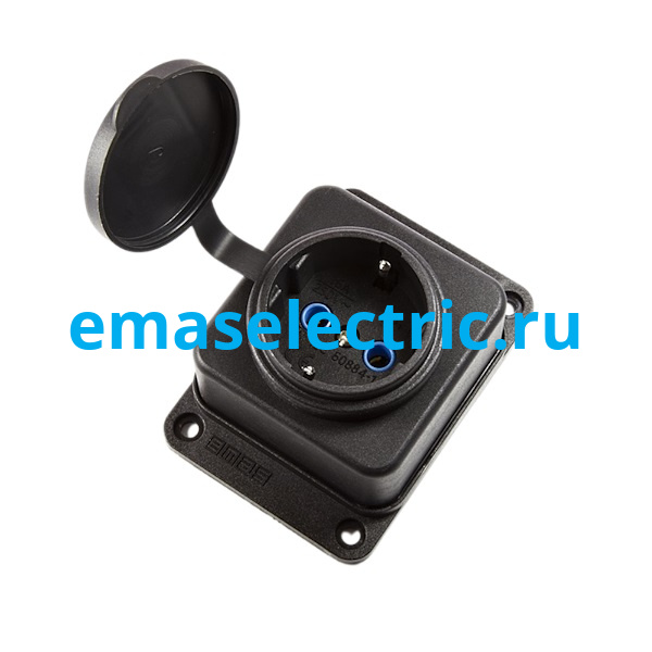 EKS116PG1 Розетка в резиновом корпусе, 1 x 16A, настенное крепление EKS116PG1 Розетка в резиновом корпусе, 1 x 16A, настенное крепление
