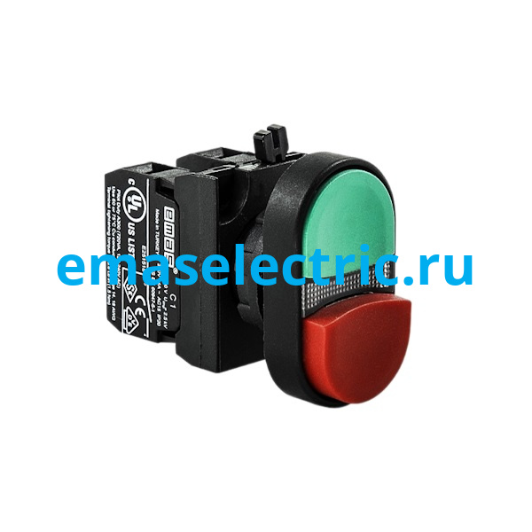 CP102K21KY Кнопка сдвоенная выступающая (1НО+1НЗ), красный + зелёный цвет, серия CP (250В AC, 4А), IP65 CP102K21KY Кнопка сдвоенная выступающая (1НО+1НЗ), красный + зелёный цвет, серия CP (250В AC, 4А), IP65