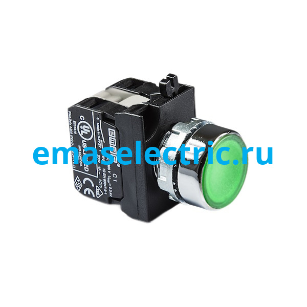 CM192DY Кнопка нажимная круглая с подсветкой-светодиод 12-30V AC/DC зеленая (1НО+1НЗ) CM192DY Кнопка нажимная круглая с подсветкой-светодиод 12-30V AC/DC зеленая (1НО+1НЗ)