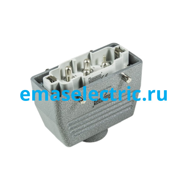 EBM806FU30 Кожух со штепселем металлический, 6 полюсов (4 x 80A + 2 x 16A), верхний ввод (PG 21), IP65
